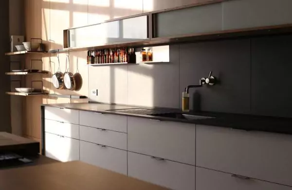the single wall or straight kitchen floorplan