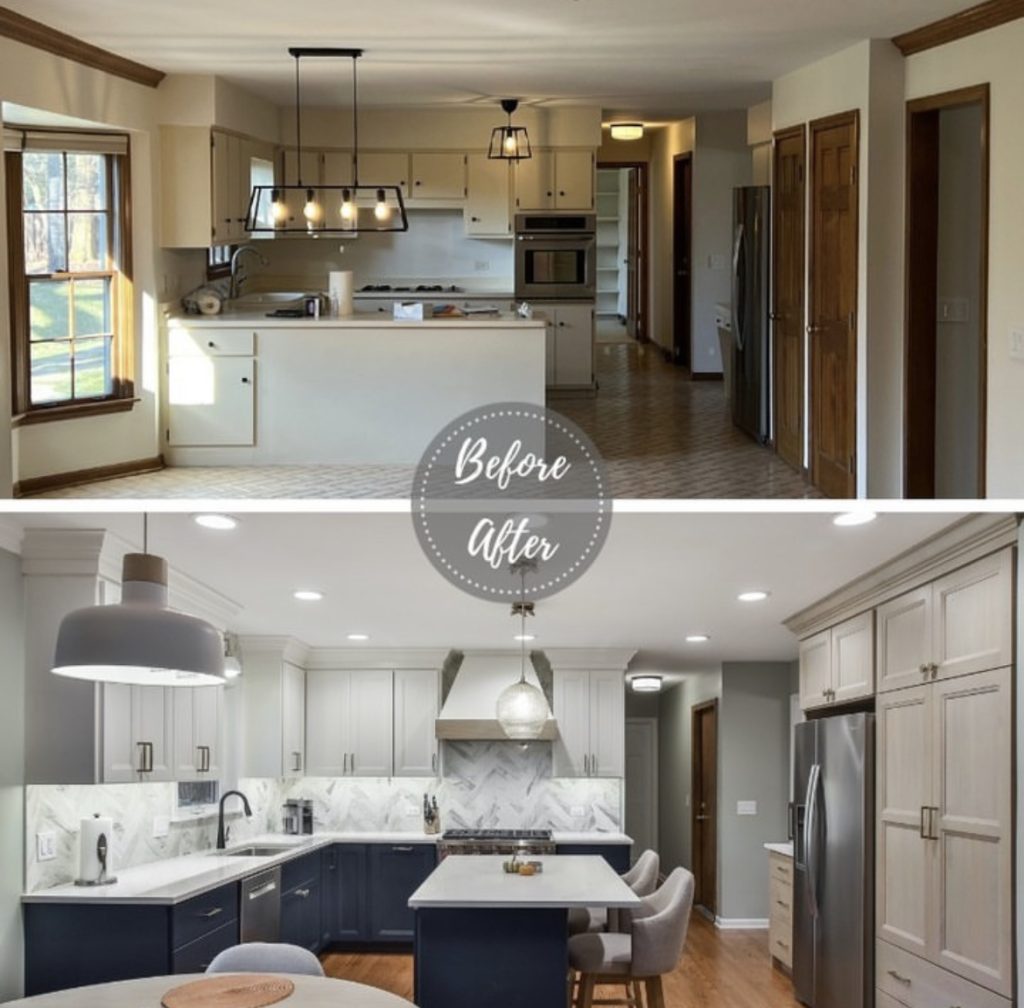 before and after kitchen