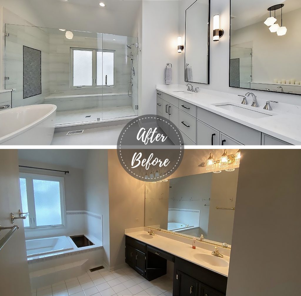 before and after bathroom remodel 9