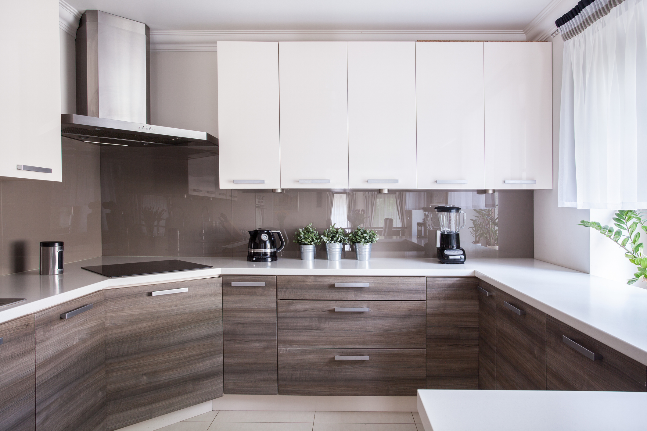 Cozy beige kitchen